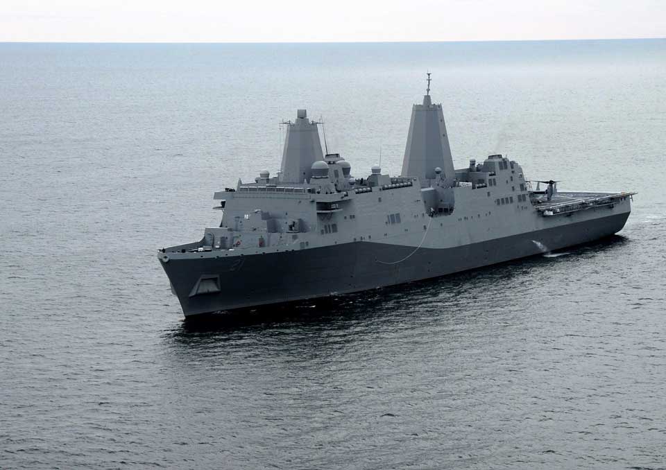 Die USS New York: Knapp 7 Tonnen Stahl vom WTC wurden eingearbeitet