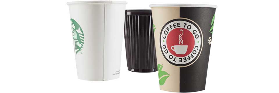 Drei Caffee to Go-Becher-Ausführungen …