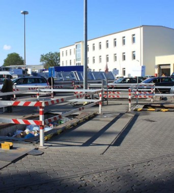 Senkcontainer für Kehricht und Mülltonneninhalte