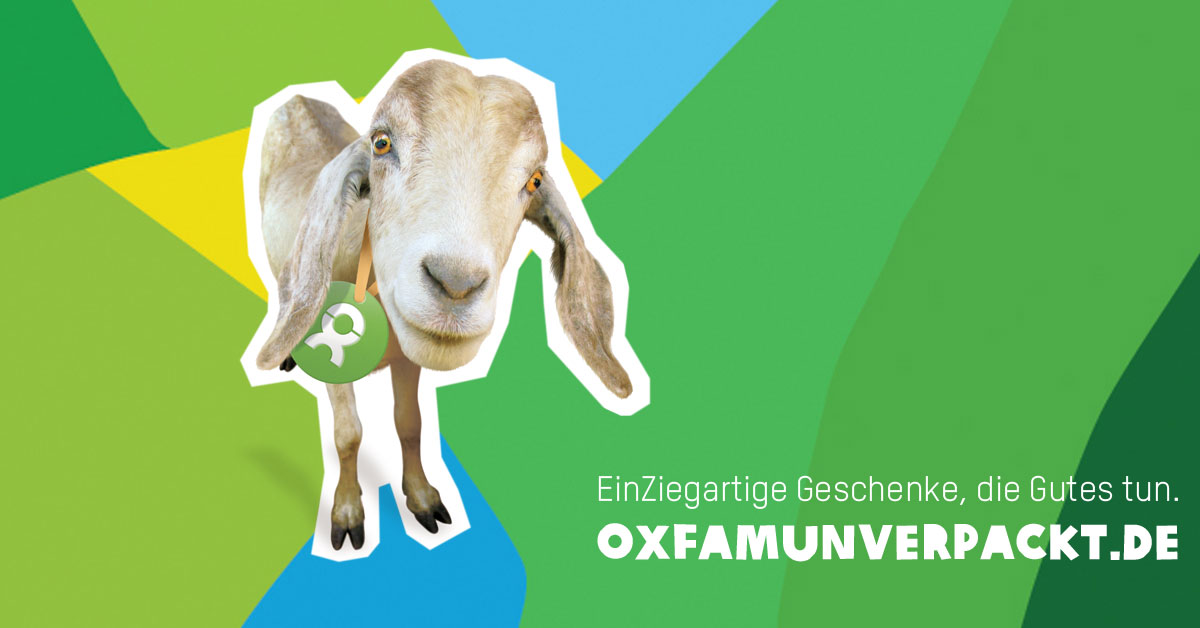 ou_ziege_restkultur Oxfam Unverpackt, EinZiegartige Geschenke, die Gutes tun.